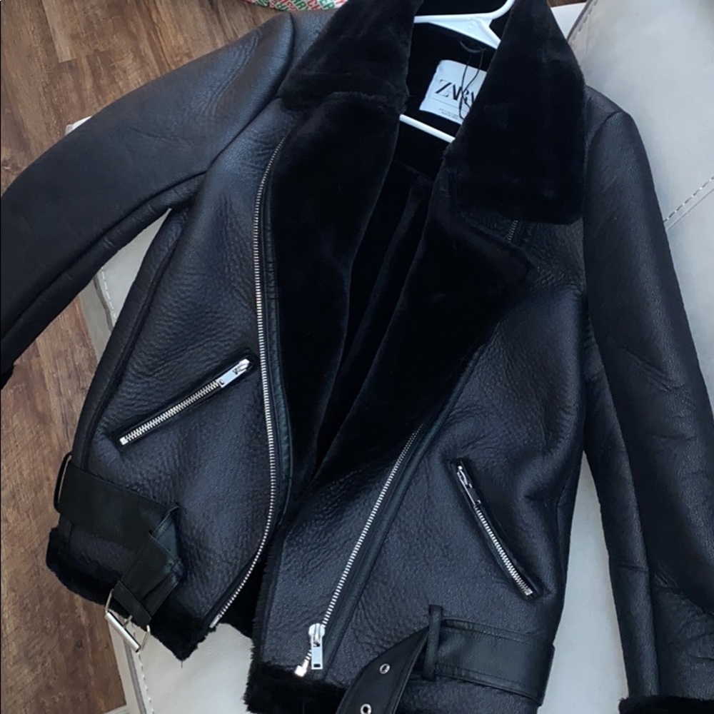 ZARA Double faced biker jacket